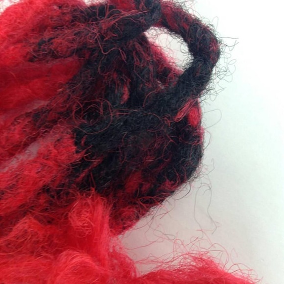 Red black ombre double ended dreadlock main image 4